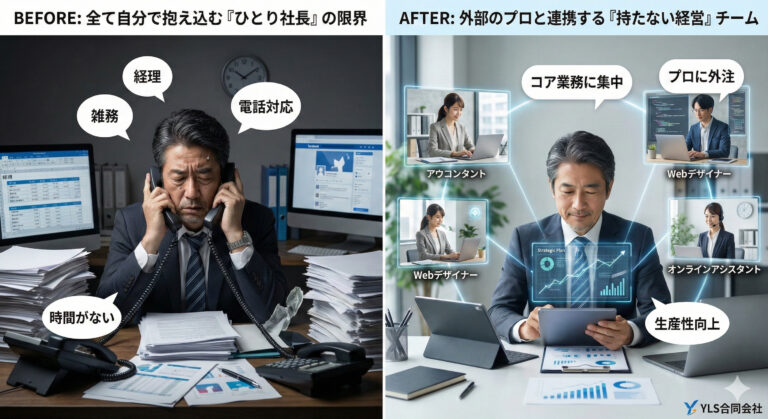 「従業員は雇うな」!?30代〜50代ひとり社長が、リスクゼロで組織を拡大する『持たない経営』とアウトソーシング活用術