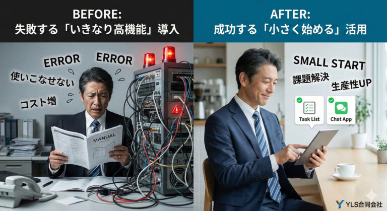 「高機能なツール」は必要ない!30代〜50代の小規模事業者がIT導入で失敗しないための「小さく始める」成功戦略