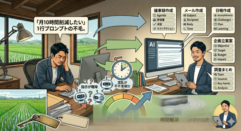生成AIプロンプトの書き方|中小企業の業務で使える基本テンプレ5選と改善のコツ