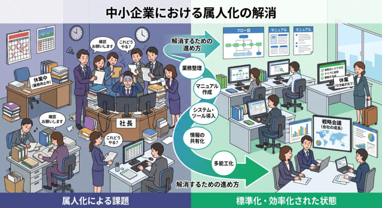中小企業の属人化を解消する方法｜人に頼りすぎない業務改革の進め方