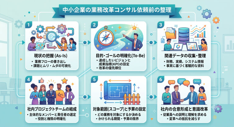 業務改革をコンサルに依頼する前に｜中小企業が整理すべきこと