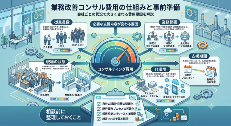 業務改善コンサルの費用はどう決まるか｜中小企業が相談前に確認すべきこと